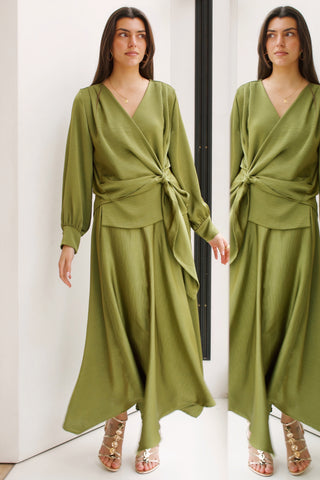 FALDA ASIMÉTRICA BOLSILLOS LIMA