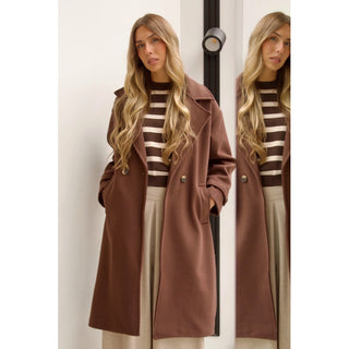 ABRIGO DE PAÑO CHOCOLATE