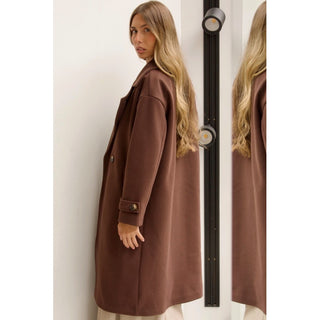 ABRIGO DE PAÑO CHOCOLATE