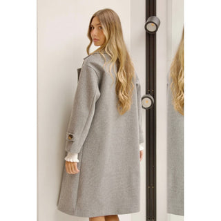 ABRIGO DE PAÑO GRIS