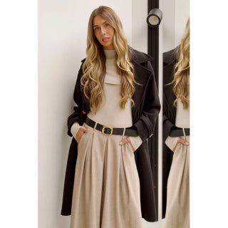 ABRIGO DE PAÑO NEGRO