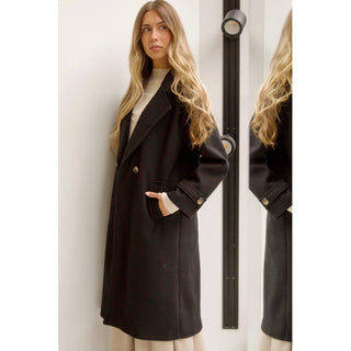 ABRIGO DE PAÑO NEGRO