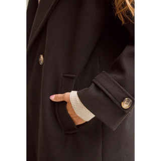 ABRIGO DE PAÑO NEGRO