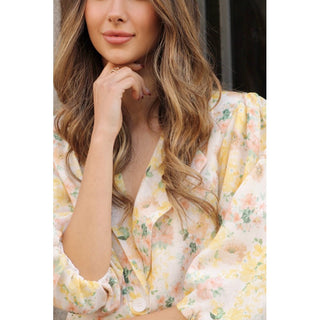 BLAZER ESTAMPADA MANGA ABULLONADA