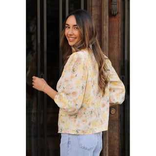 BLAZER ESTAMPADA MANGA ABULLONADA