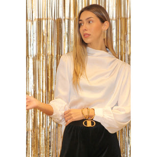 BLUSA DE RASO MARFIL