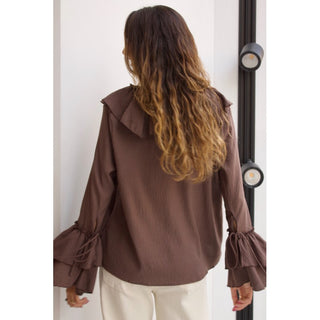 BLUSA ROMÁNTICA CHOCOLATE