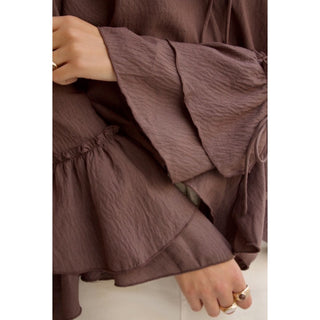 BLUSA ROMÁNTICA CHOCOLATE