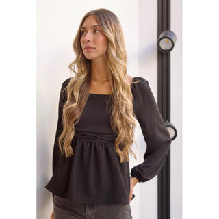 BLUSA ROMÁNTICA NEGRA