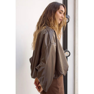 BOMBER ECOPIEL CHOCOLATE