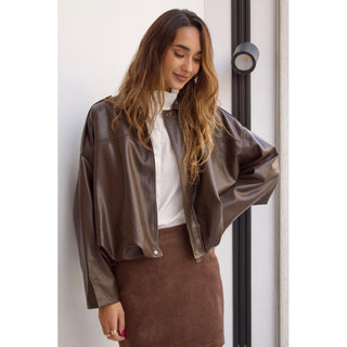 BOMBER ECOPIEL CHOCOLATE