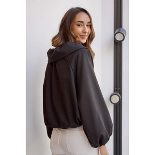 BOMBER NEGRA CREMALLERA ESCOTE BARCO