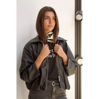 BOMBER NEGRA ECOPIEL