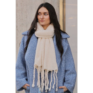 BUFANDA GANCHILLO COLOR CRUDO