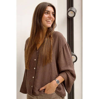 CAMISA TEXTURA CHOCOLATE