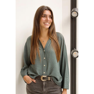 CAMISA TEXTURA VERDE SALVIA