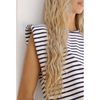 CAMISETA HOMBRERAS ESTAMPADO NAVY