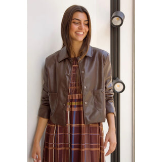 CAZADORA CHOCOLATE ECOPIEL