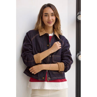 CAZADORA DENIM CUELLO DE PANA