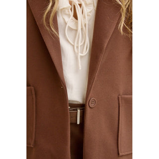 CHALECO DE PAÑO CHOCOLATE