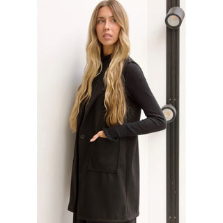 CHALECO DE PAÑO NEGRO