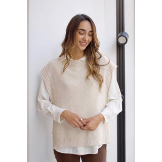 CHALECO DE PUNTO LAZADAS LATERALES