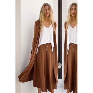 CHALECO FLUIDO CACAO