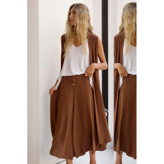 CHALECO FLUIDO CACAO