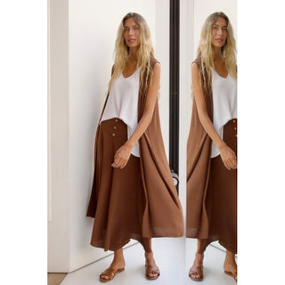 CHALECO FLUIDO CACAO