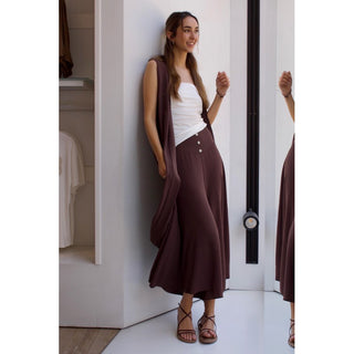 CHALECO FLUIDO CHOCOLATE