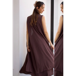 CHALECO FLUIDO CHOCOLATE