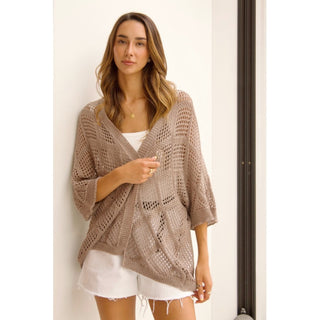 CHAQUETA CALADA COLOR TOPO