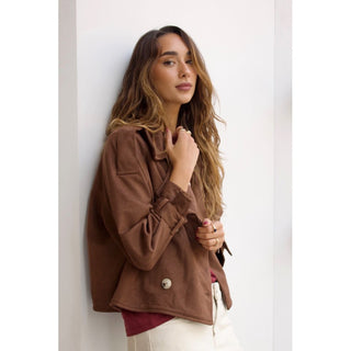 CHAQUETA CORTA ANTELINA ESTILO TRENCH