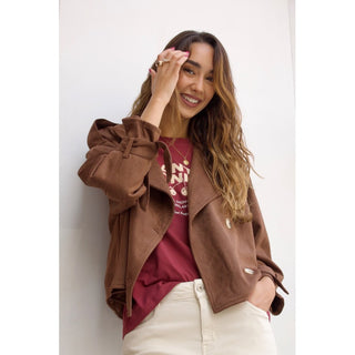 CHAQUETA CORTA ANTELINA ESTILO TRENCH
