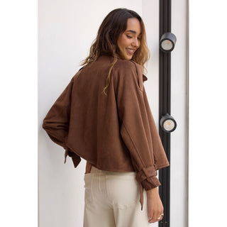 CHAQUETA CORTA ANTELINA ESTILO TRENCH