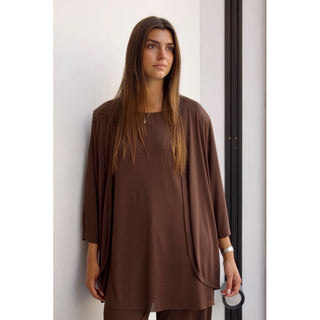 CHAQUETA FLUIDA CHOCOLATE