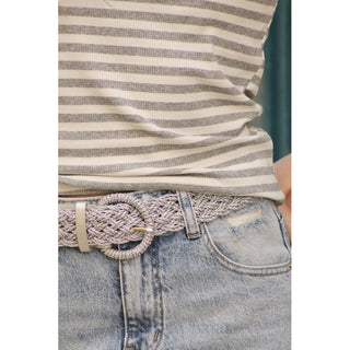 CINTURÓN TRENZADO PLATEADO