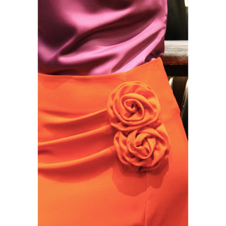 FALDA ROSETONES CORAL