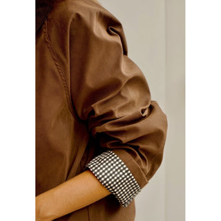 GABARDINA CUELLO PANA FORRO CUADROS