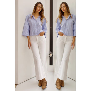 JEANS FLARE BLANCOS