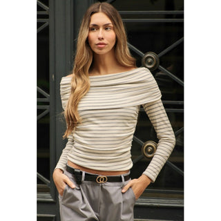 JERSEY DE RAYAS OFF SHOULDER