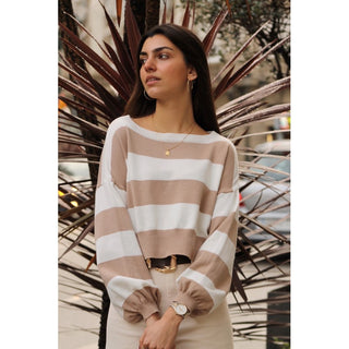 JERSEY NAVY CROPPED CAMEL