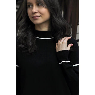 JERSEY NEGRO RIB CONTRASTE