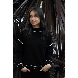 JERSEY NEGRO RIB CONTRASTE