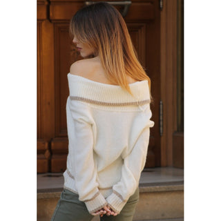 JERSEY OFF SHOULDERS RIB