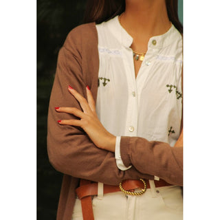 MAXI CHAQUETA CACAO