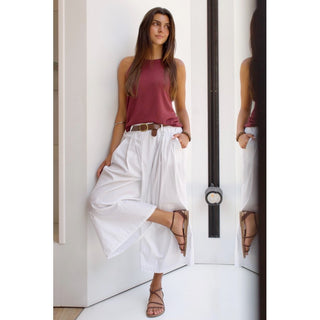 PANTALÓN DE ALGODÓN CON CINTURÓN