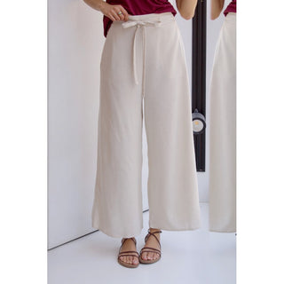 PANTALÓN DE LINO NUDO CINTURA