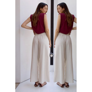 PANTALÓN DE LINO NUDO CINTURA