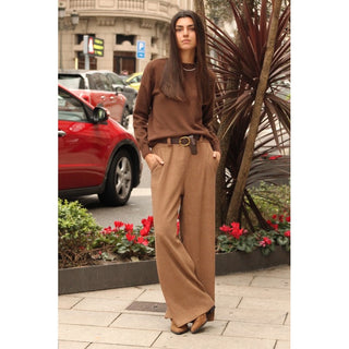 PANTALÓN DE PANA CAMEL CON CINTURÓN